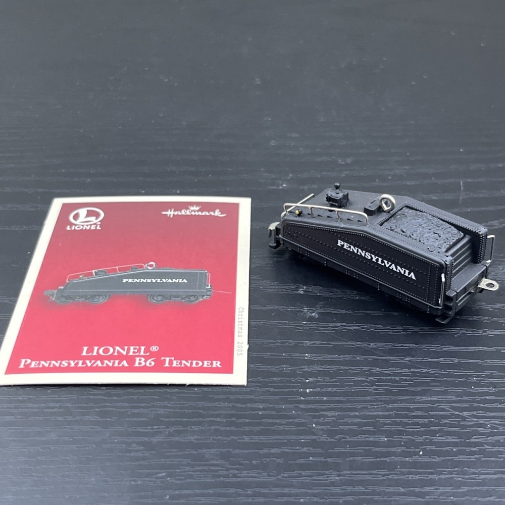 Hallmark‎ Keepsake Lionel Pennsylvania B6 Tender Train Ornament Open Box